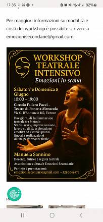 Workshop teatrale sulle emozioni